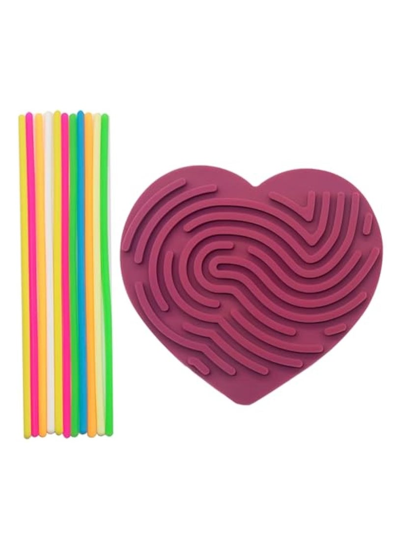 KASTWAVE Push Peel Sensory Board, Sensory Activity Board, Fidget Board, Silicone Calm Down Sensory Toys with 11 Silicone Strips, Develop Fine Motor Skills for Children over 1 Year Old, Silent, No Mess, Calming - Image 1