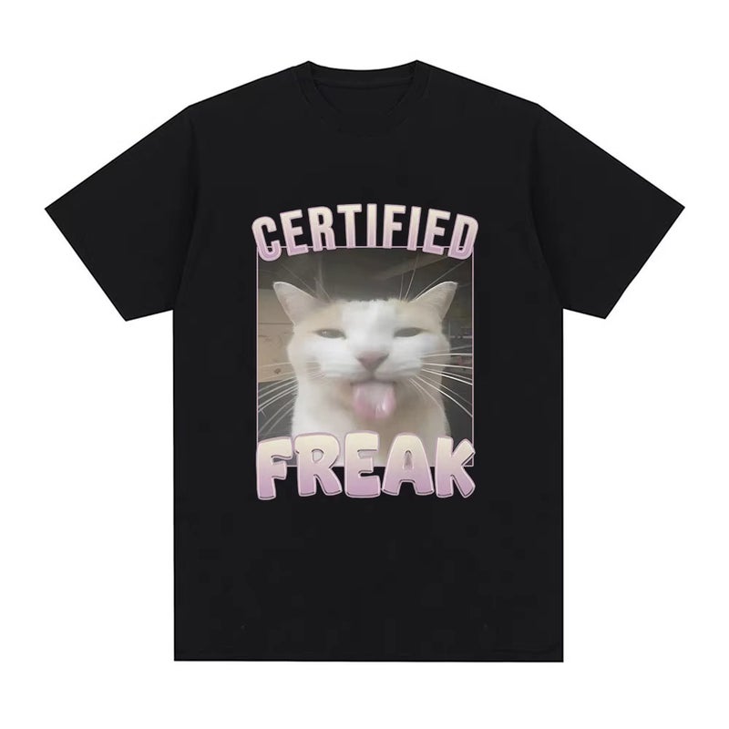 Kitten T-Shirt Short-Sleeved American Style Funny T-Shirt Round Neck 2024 Selling 01336 - Image 2