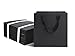 HUAPRINT Black Paper Bags With Handles 12 Pack 6x6x6 Inch Square Size Gift Shopping Kraft Party Favor Birthday Goody TakeOut Merchandise Retail - Image 1