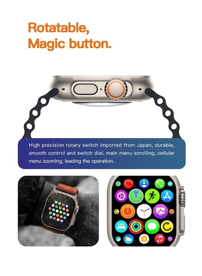 Generic - S8 Ultra Max Unisex Smart Watch Series 8 with 2.08 Inch Display Bluetooth Call NFC Waterproof Sport Smartwatch Compatible with Apple and Android - Image 1