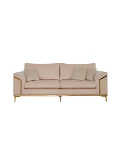 ROYAL FURNITURE طقم أريكة ميدوسا مع 7 مقاعد (245x90x95) سم، بيج/ذهبي  - Image 3