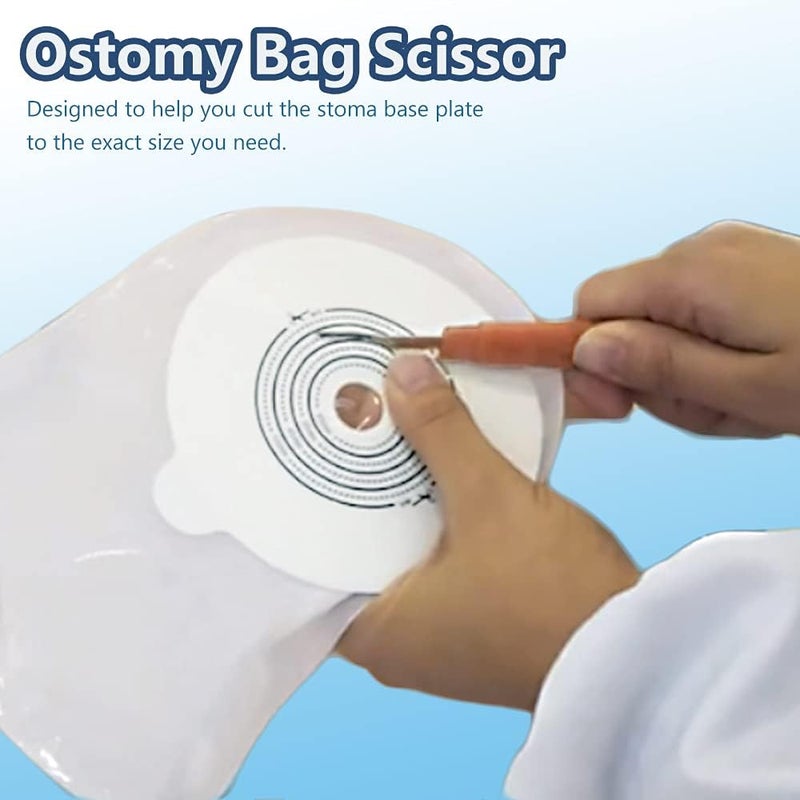 MUROCEA Ostomy Bag Scissor for Colostomy Ileostomy Care, Stoma Pouch Shear Nursing Cutter 5" with Blunt Round Tip - Image 4