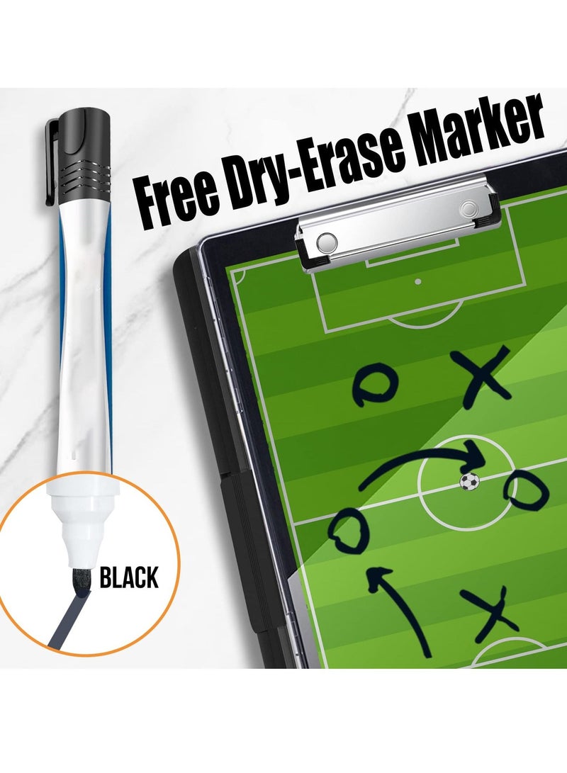 SYOSI Clipboard with Storage, 34 x 24 inches, 2 Compartment Storage, Includes Dry Erase Pen, Coach Clip Board with Pen Holder, High Capacity Heavy Duty Clipboard for Nursing - Image 4