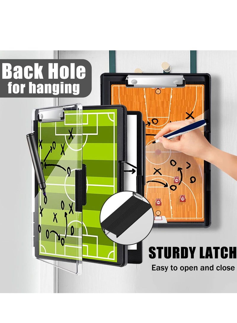 SYOSI Clipboard with Storage, 34 x 24 inches, 2 Compartment Storage, Includes Dry Erase Pen, Coach Clip Board with Pen Holder, High Capacity Heavy Duty Clipboard for Nursing - Image 5