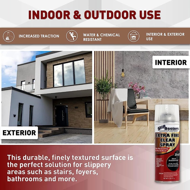 Slip Doctors Anti-Slip Spray for Wood, Vinyl and Laminate Floors and Stairs – Clear Extra Fine Non-Slip Spray-On Grip Coating - Image 3