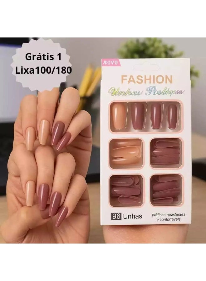 Acrylic Fake Nails Multicolor Smooth Coverage Pack of 1 - Image 3