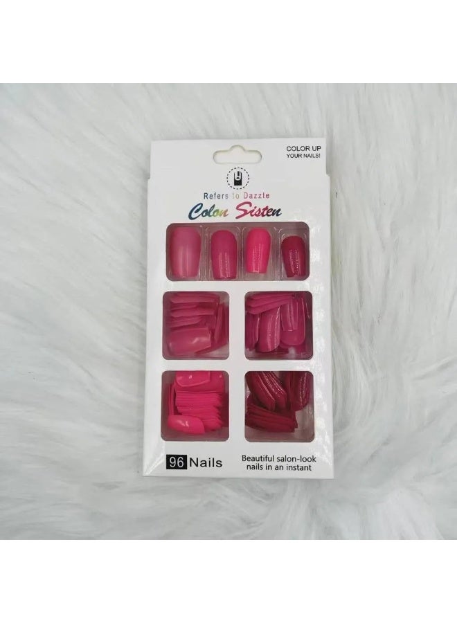 Acrylic Fake Nails Multicolor Smooth Coverage Pack of 1 - Image 4