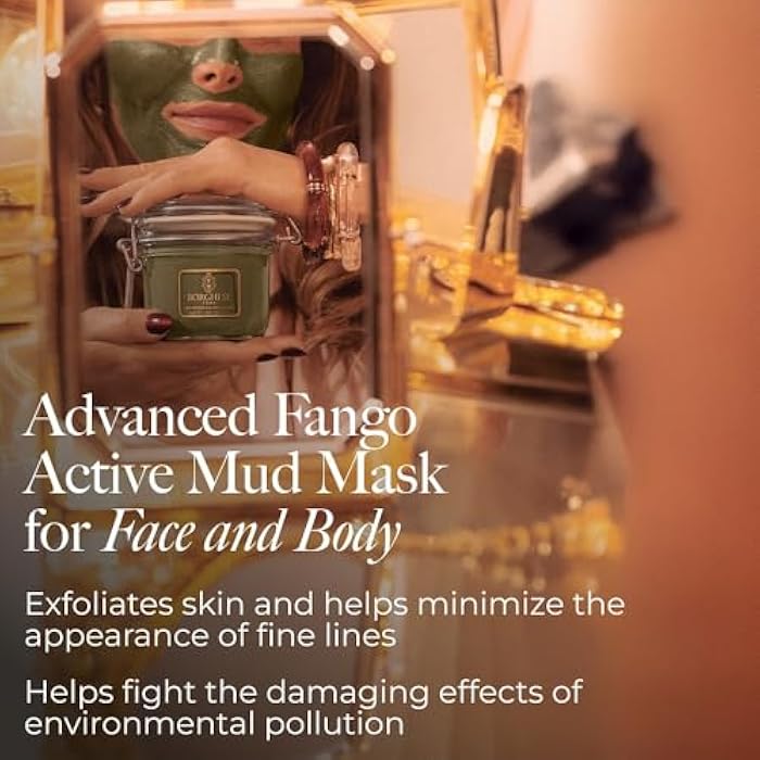 Borghese Advanced Fango Active Mud Mask for Face and Body - Exfoliating to Purifying Face Mask with Bentonite Clay & Hyaluronic Acid For Normal, Combination & Oily Skin - Image 4