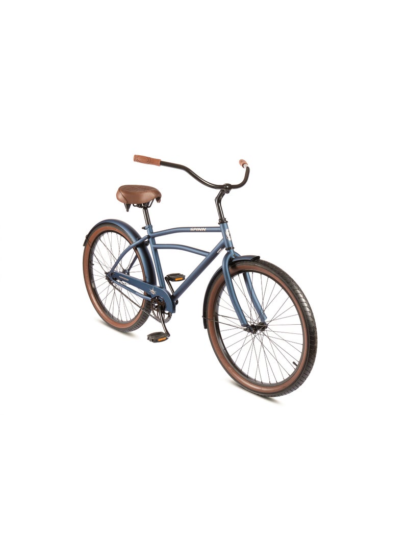 SPINN Horizon 1-Speed Men's Urban Cruiser Bike - 26 Inch Wheel, Matte Indigo - Image 2