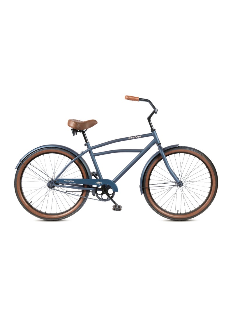 SPINN Horizon 1-Speed Men's Urban Cruiser Bike - 26 Inch Wheel, Matte Indigo - Image 1