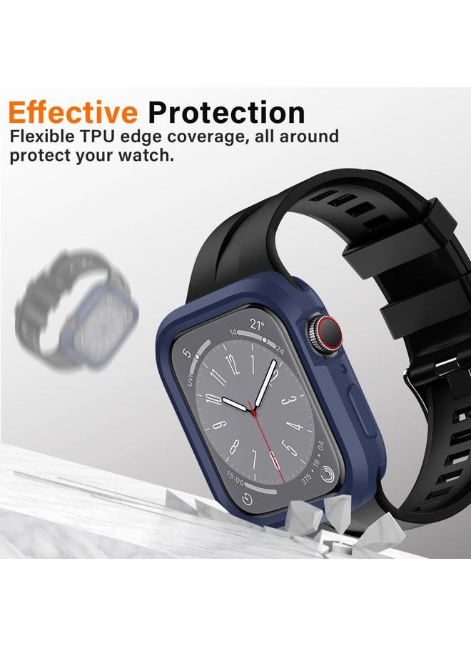 Amizee - Apple Watch Case Series 8/7 41mm, 6/5/4/SE 40mm, Slim Flexible TPU Protective Cover - Blue - Image 1