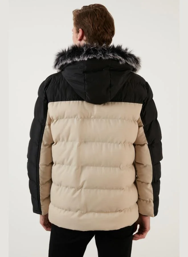 Buratti  Buratti Slim Fit Removable Faux Fur Hooded Puffer Coat Men's COAT 5760076 for Men | Best Price UAE