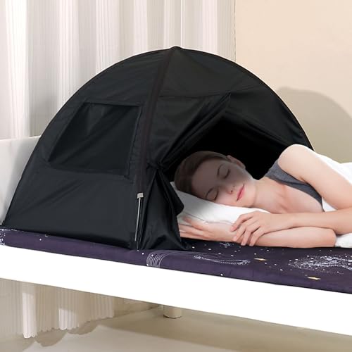 BOENBRO Sleep Bed Tent Light-Blocking Privacy Tent Blackout Canopy to Improve Sleep Anytime, Anywhere. Perfect for Nightshift, Dorms, Travel, Naps and Relaxation - Image 1