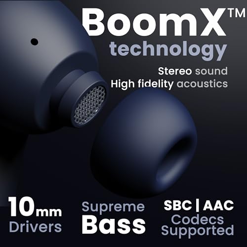 GOBOULT Z40 True Wireless in Ear Earbuds with 60H Playtime, Zen™ ENC Mic, Low Latency Gaming, Type-C Fast Charging, Made in India, 10mm Rich Bass Drivers, IPX5, Ear Buds TWS (Blue) - Image 5