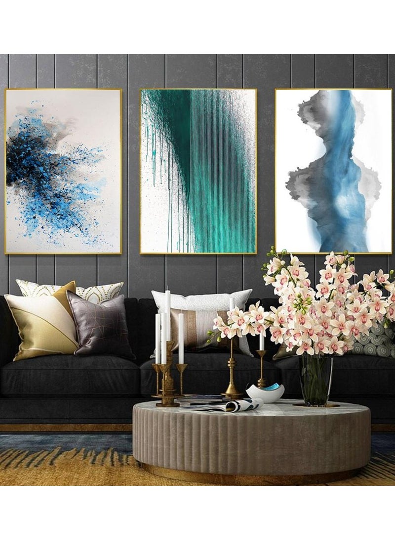 Alissa Wall Art Painting Frames With Aluminium Gold Frame Living Room Home Wall Office Decoration - Image 1