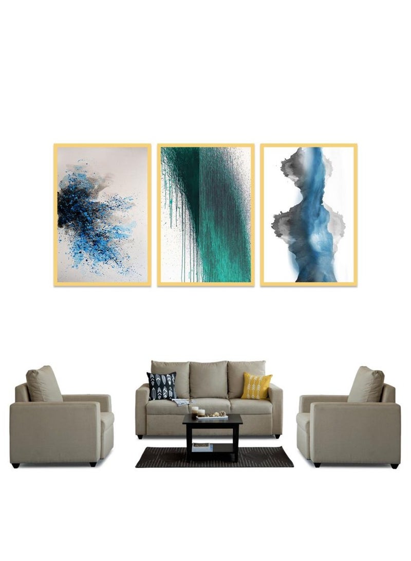 Alissa Wall Art Painting Frames With Aluminium Gold Frame Living Room Home Wall Office Decoration - Image 4