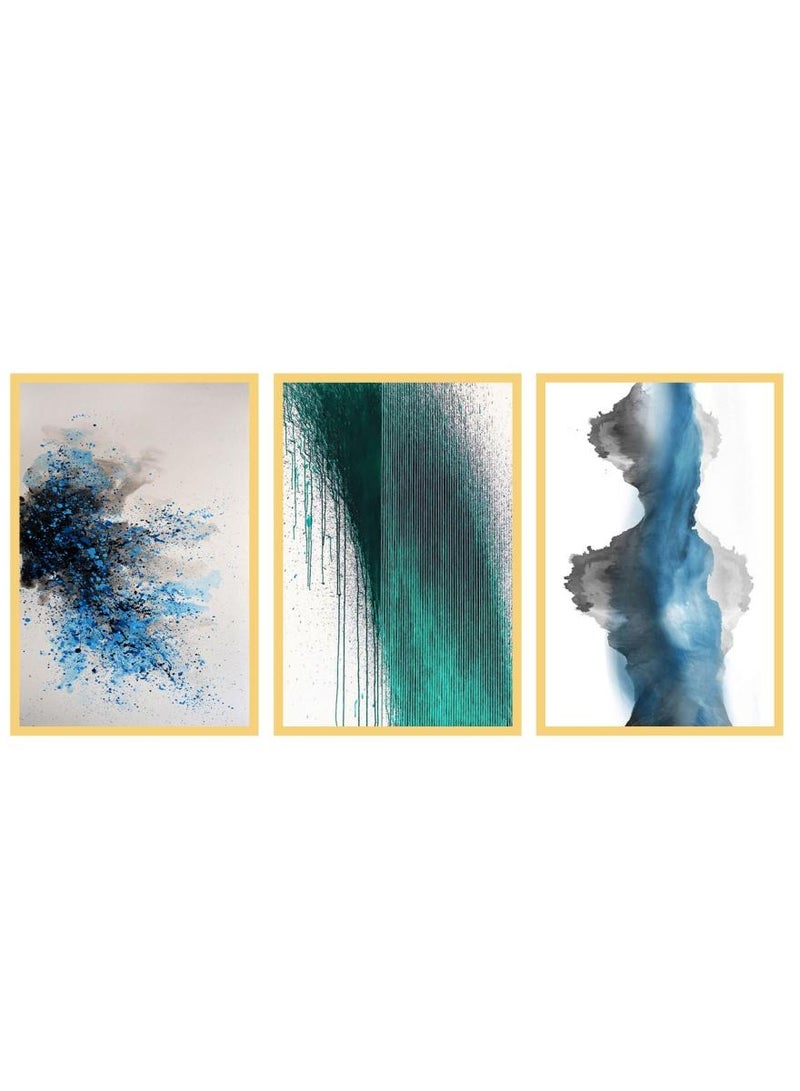 Alissa Wall Art Painting Frames With Aluminium Gold Frame Living Room Home Wall Office Decoration - Image 2