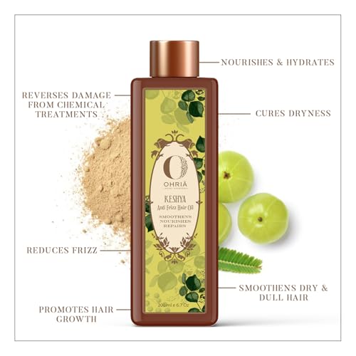 Ohria Ayurveda Keshya Anti Frizz Hair Oil | Ayurvedic Blend with Amla & Kalonji | Reduces Dandruff, Nourishes & Strengthens | Men & Women| For All Hair Types | 30ml - Image 3