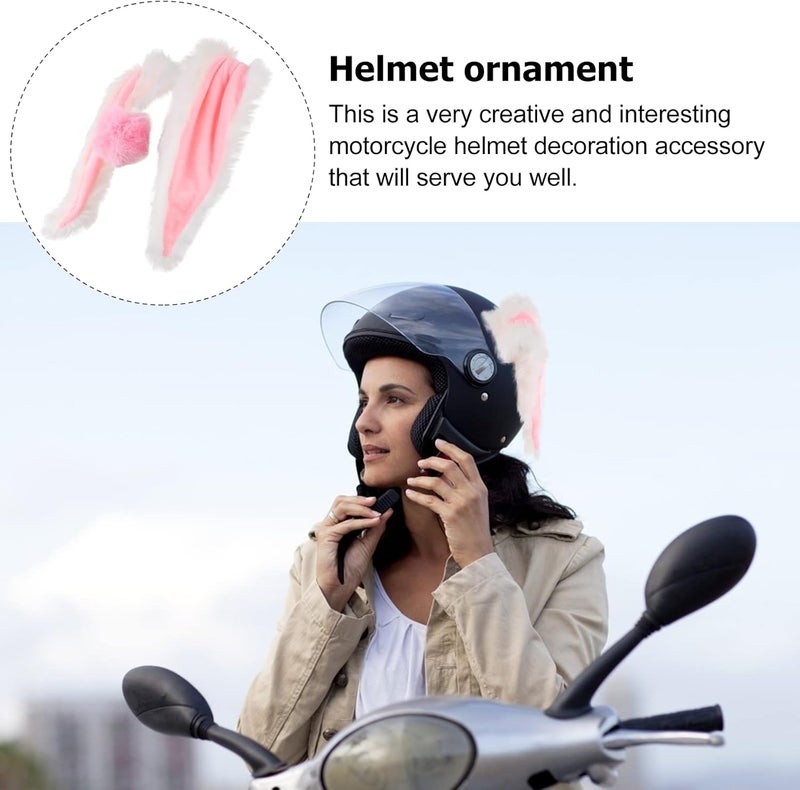 VICASKY Bunny Ears and Tail Set for Helmet Decoration - Image 5