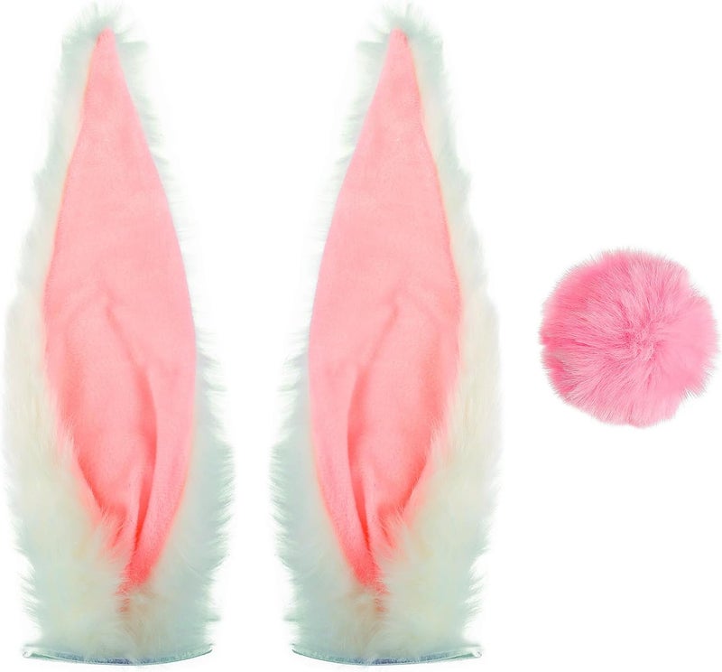 VICASKY Bunny Ears and Tail Set for Helmet Decoration - Image 1
