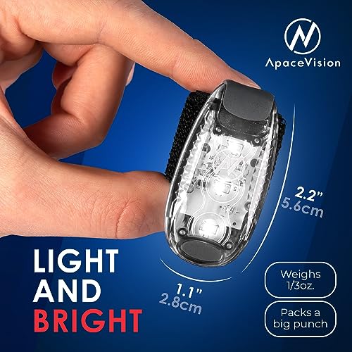 Apace Vision LED Safety Light (2 Pack) - Clip On Strobe/Running Lights for Runners, Dog, Bike, Walking, Boat, Kayak, Stroller and More - High Visibility Accessories for Your Reflective Gear, Bicycle - Image 4