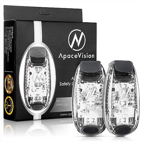 Apace Vision LED Safety Light (2 Pack) - Clip On Strobe/Running Lights for Runners, Dog, Bike, Walking, Boat, Kayak, Stroller and More - High Visibility Accessories for Your Reflective Gear, Bicycle - Image 1