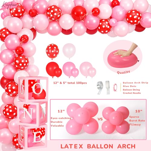 Kriyokiaa Berry First Birthday Decor Strawberry 1st Birthday Decorations for Girls with Balloon Arch, Highchair Banner Strawberry Theme Backdrop, Photo Banner, Cake Topper - Image 3