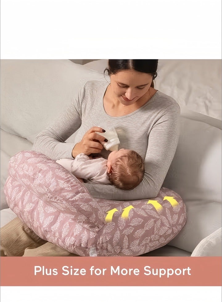 DUNISO Nursing pillow, baby feeding pillow, cotton fiber comfort breastfeeding U shaped pillow, adjustable waist belt, ergonomic design - Image 3