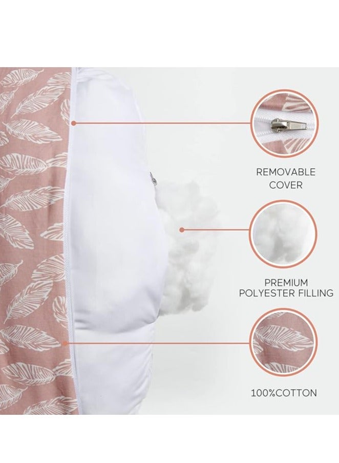 DUNISO Nursing pillow, baby feeding pillow, cotton fiber comfort breastfeeding U shaped pillow, adjustable waist belt, ergonomic design - Image 5