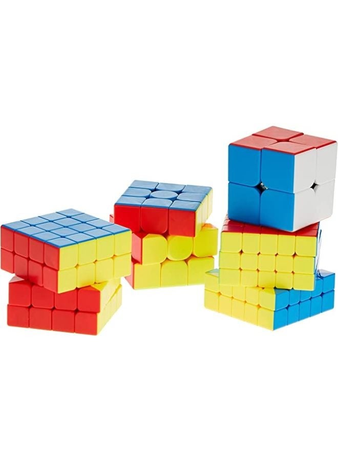 Cube Set 2X2 3X3 4X4 5X5 Stickerless Bright Magic Cube Smooth Puzzles Cube Set With Gift Packing - Image 2