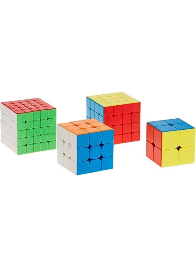 Cube Set 2X2 3X3 4X4 5X5 Stickerless Bright Magic Cube Smooth Puzzles Cube Set With Gift Packing - Image 1