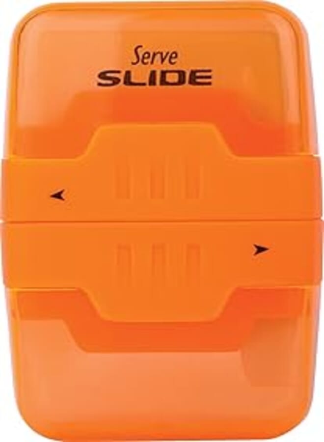 Serve sv-slide1ft slide 2 in 1 eraser and sharpener - orange