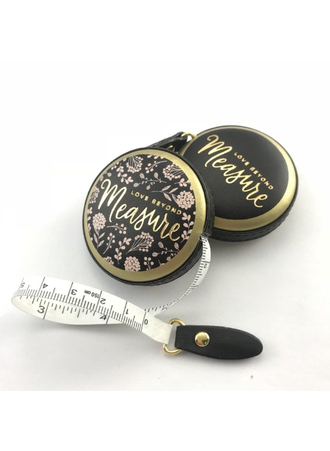 PU Leather Measuring Tape 1.5m, Auto Lock Retractable Tape Portable Pocket Ruler - Image 1