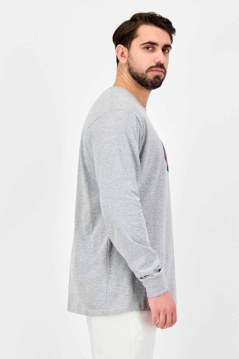Champion Men Sportswear Fit Long Sleeve Outdoor T-Shirt, Grey - Image 3