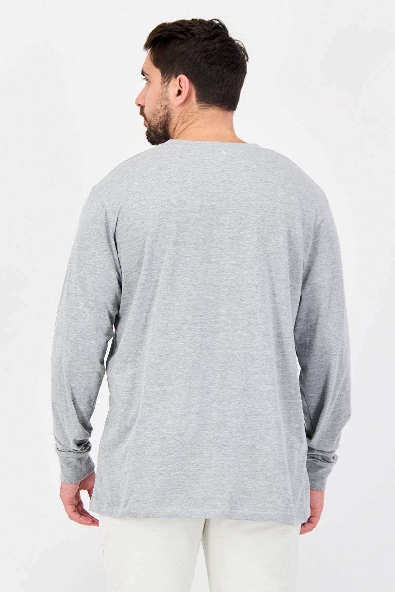 Champion Men Sportswear Fit Long Sleeve Outdoor T-Shirt, Grey - Image 4