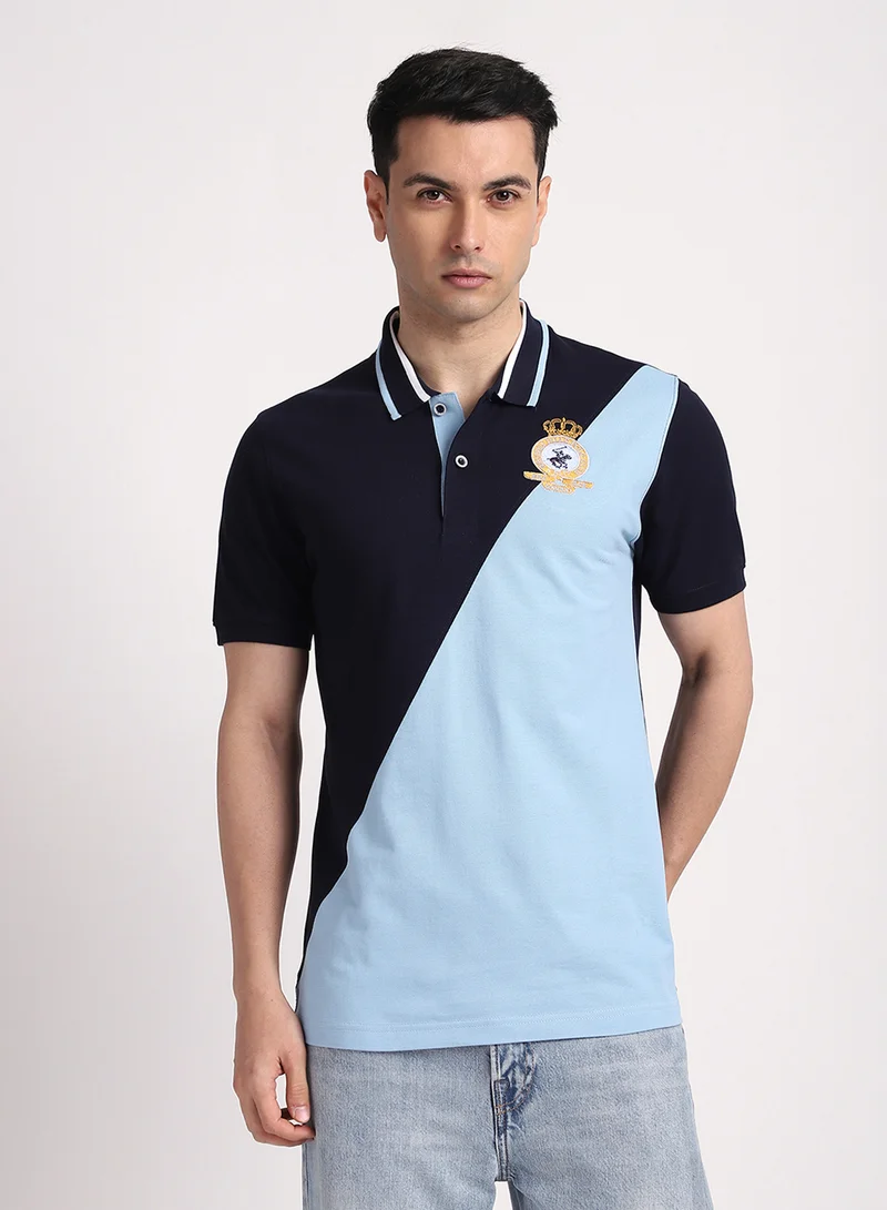 Logo Cross Colorblock Polo