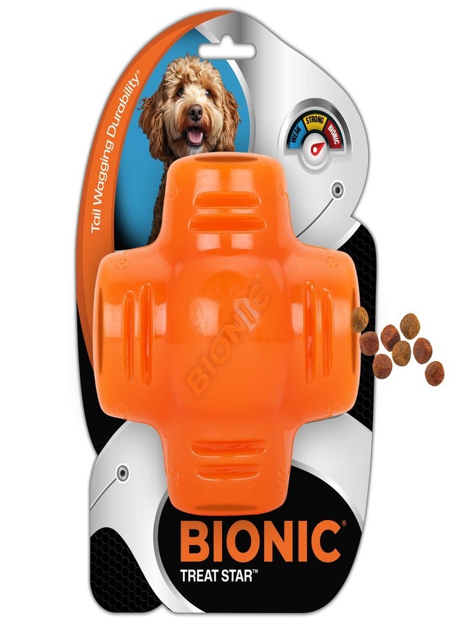 BIONIC Treat Star Dog Toy - High-Visibility Treat Dispenser, Great for Keeping Dogs Busy - Image 1