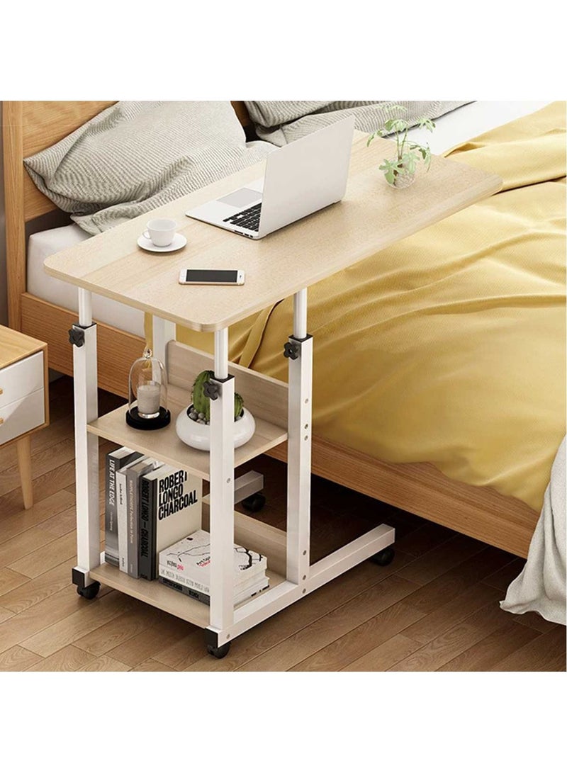Generic Computer table adjustable with wheels laptop table height adjustable notebook stand desk portable for bed sofa side table couch A Perfect  - Image 2