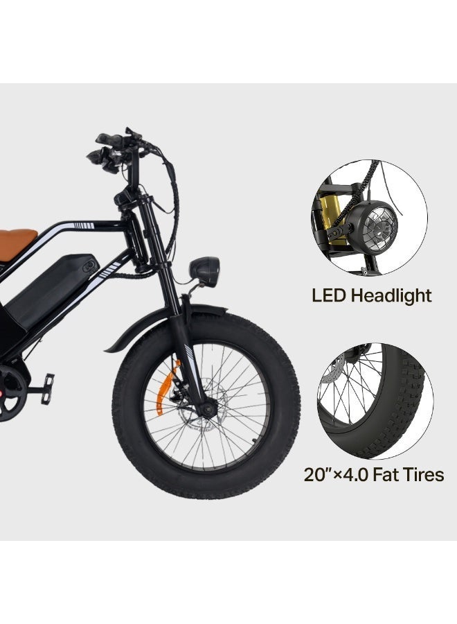 mankeel Electric Bike 48V 500W (Peak 750W), Brushless Motor, Shimano 7-Speed, 18Ah Removable Lithium Battery, 50KM/H Max Speed, Dual Suspension, Disc Brakes, 150KG Load, IP54 Waterproof - Image 4