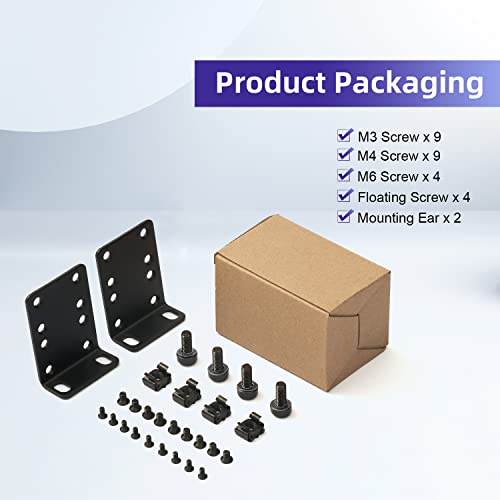PhyinLan Rack Mount Kit 19 Inch Large Compatibility Rack Ears for 17.3" Wide Cisco, D-Link, Dell PowerConnect, HP V1910, Linksys, and NETGEAR Switches - Image 5