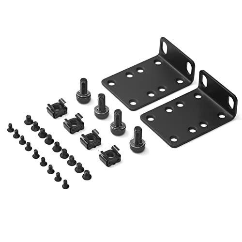 PhyinLan Rack Mount Kit 19 Inch Large Compatibility Rack Ears for 17.3" Wide Cisco, D-Link, Dell PowerConnect, HP V1910, Linksys, and NETGEAR Switches - Image 1