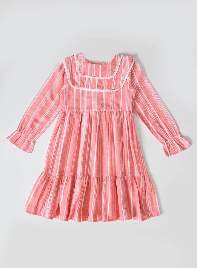 BELLA MODA Striped Ruffle Dress - Image 2