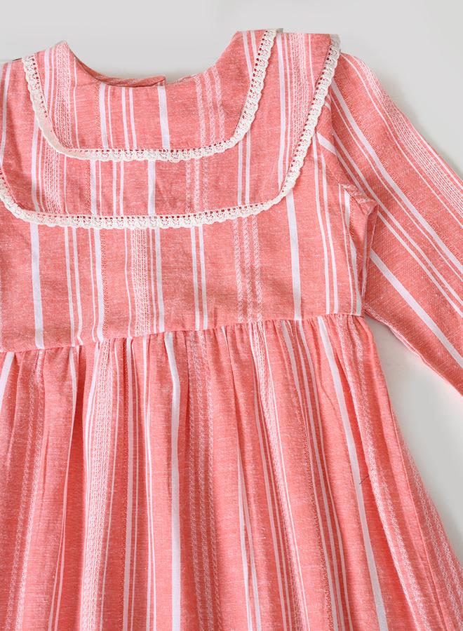 BELLA MODA Striped Ruffle Dress - Image 4