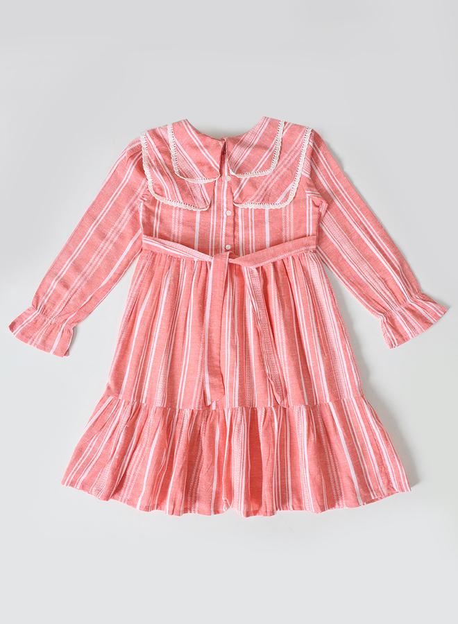 BELLA MODA Striped Ruffle Dress - Image 3