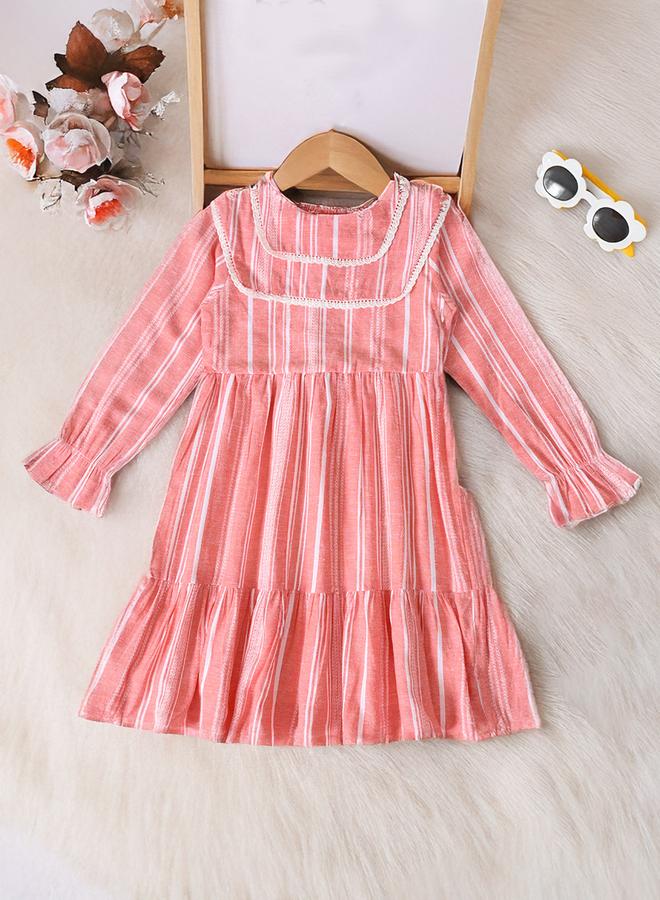 BELLA MODA Striped Ruffle Dress - Image 1