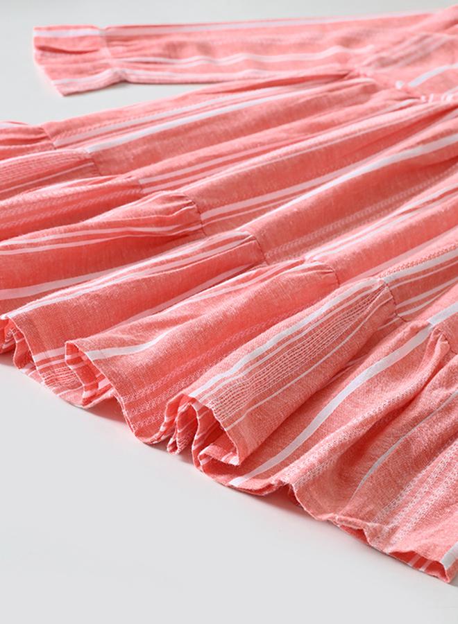 BELLA MODA Striped Ruffle Dress - Image 5