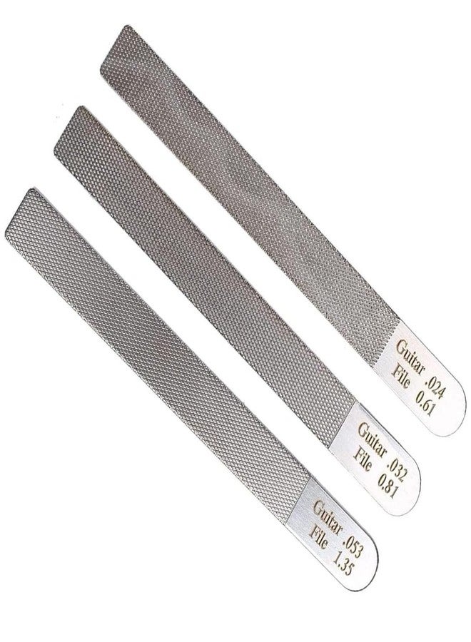 TUOREN Guitar Nut Files Stainless Steel Guitar Nut Slotting Files Fret Crowning Slot Files for Guitar String Measurement and Trimming Tool Luthier Repair Kit - Image 1