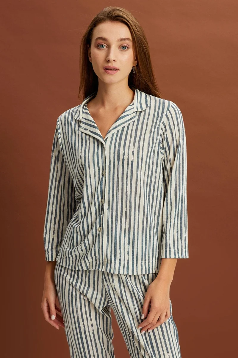 Alexander Gardi Striped Pajama Set (B22-143USU)
