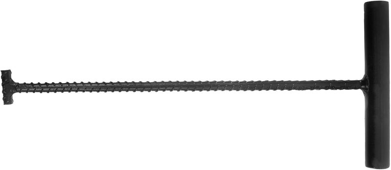 Heavy Duty 30cm Manhole Cover Hook T-Shaped Steel Lifting Pull Hook 8mm Threaded Rebar Sewer Drain Storm Drain Grate Lifter for Outdoor Industrial Use - Image 1