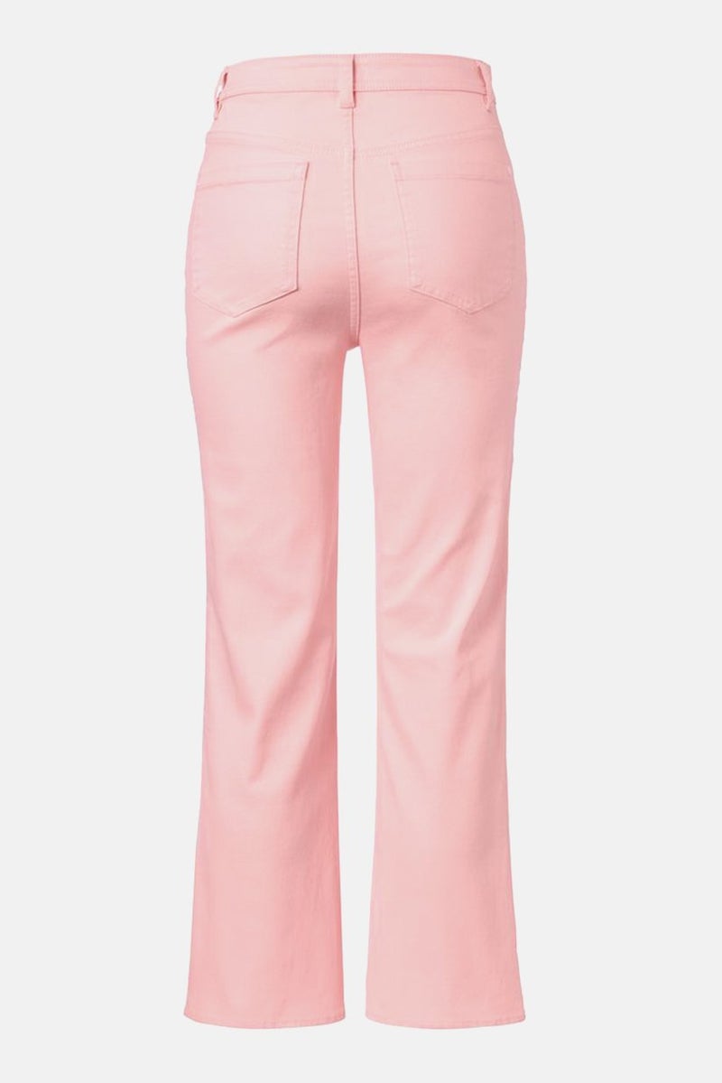 Tchibo جينز نسائي بقصة عادية مع حلقات حزام، وردي - Image 2